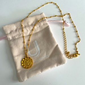 Uncommon James Gold Pendant Necklace with Beaded Chain - NEVER WORN!